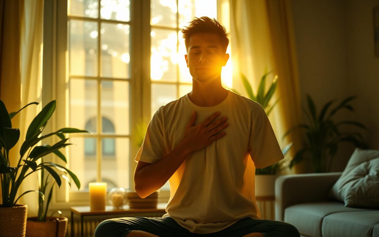 Spokojna poranna praktyka Reiki samodzielnie w domu — codzienna higiena energetyczna